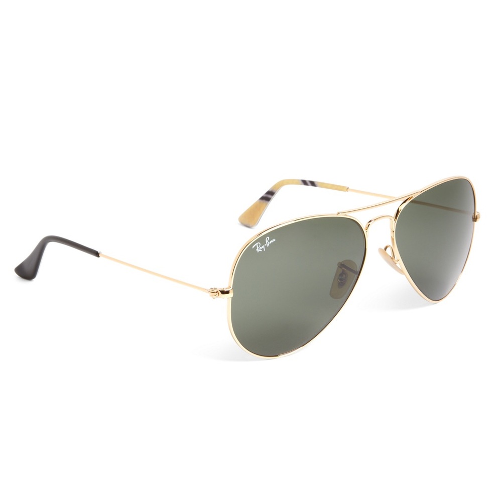 NEVER WORN!! Ray-Ban® Aviators w/ Yellow RepStripe